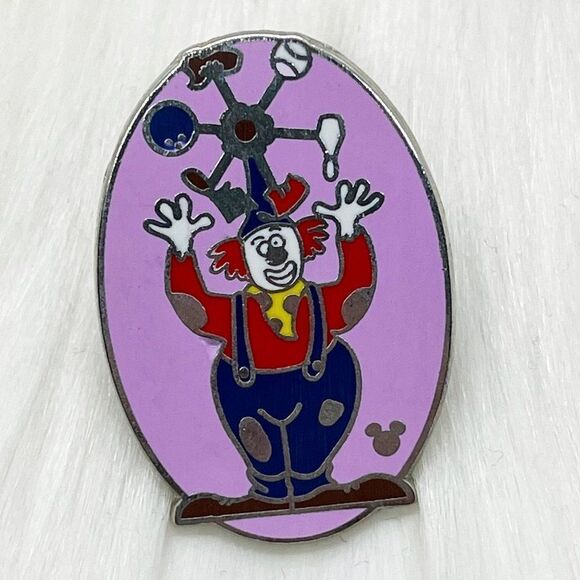 🔮‎ 5/$25 Disney Mickey's Toontown Pinwheels Clown Pin - Picture 1 of 3